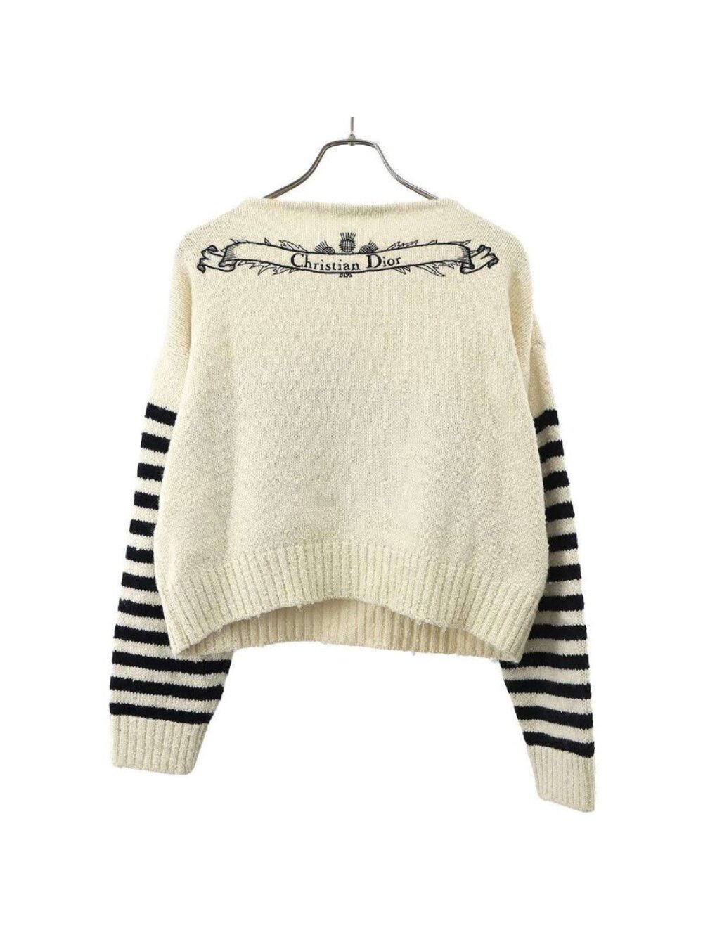 Dior Toile de Jouy Scottish Blend Knit Sweater Ivory Black - Picture 2 of 9